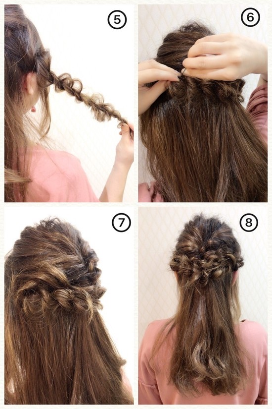 くるりんぱとダブルツイストだけ 自宅で簡単お呼ばれヘアの完成 たまプラーザ美容院 美容室safari